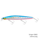 TSURINOYA Top Fishing Lure Sinking Minnow 140S DW92 140mm 26g Saltwater Black Bass Pike Long Casting Hard Baits Tungsten Weight