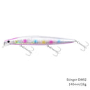 TSURINOYA Top Fishing Lure Sinking Minnow 140S DW92 140mm 26g Saltwater Black Bass Pike Long Casting Hard Baits Tungsten Weight