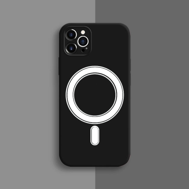 Clear Magsafing Case For Iphone 11 Funda Iphone 11 12 Pro Max Wireless Charge Magnetic Back Coque IPhone12 Pro Mini Cover Shell