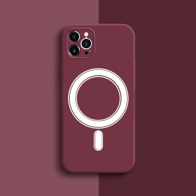 Clear Magsafing Case For Iphone 11 Funda Iphone 11 12 Pro Max Wireless Charge Magnetic Back Coque IPhone12 Pro Mini Cover Shell