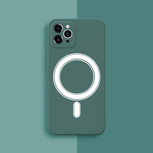 Clear Magsafing Case For Iphone 11 Funda Iphone 11 12 Pro Max Wireless Charge Magnetic Back Coque IPhone12 Pro Mini Cover Shell