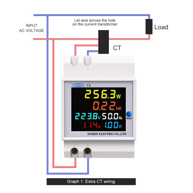 6IN1 din rail AC monitor 110V 220V 380V 100A Voltage Current Power Factor Active KWH Electric energy Frequency meter VOLT AMP