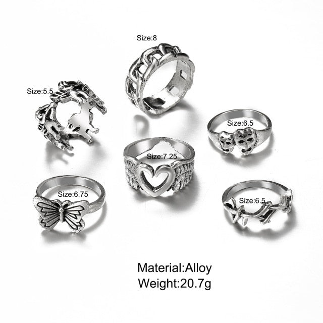 10pcs Punk Gold Wide Chain Rings Set For Women Girls Fashion Irregular Finger Thin Rings Gift 2021 Female Knuckle Jewelry Party