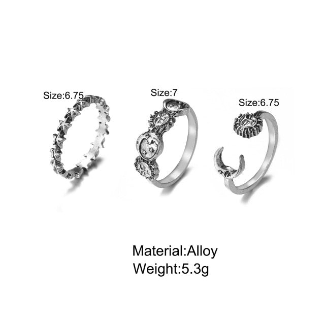 10pcs Punk Gold Wide Chain Rings Set For Women Girls Fashion Irregular Finger Thin Rings Gift 2021 Female Knuckle Jewelry Party