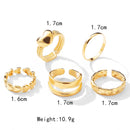 10pcs Punk Gold Wide Chain Rings Set For Women Girls Fashion Irregular Finger Thin Rings Gift 2021 Female Knuckle Jewelry Party