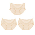 3Pcs/Set Seamless Underwear Silk Women Solid Panties Lingerie Invisible Intimates Sexy Comfortable Female Underpants Briefs