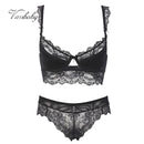 Varsbaby Sexy Lingerie Lace Padded Bra 5 Breasted Push Up Women Bra Sets A B C D Cup