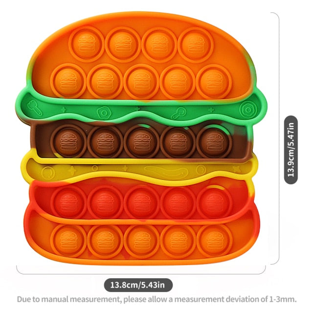 Fruit Animal Simple Fidget Toy Push Bubble Sensory Stress Sensory Toy Relief Funny Anti-stress Hand Toys for Adult Children