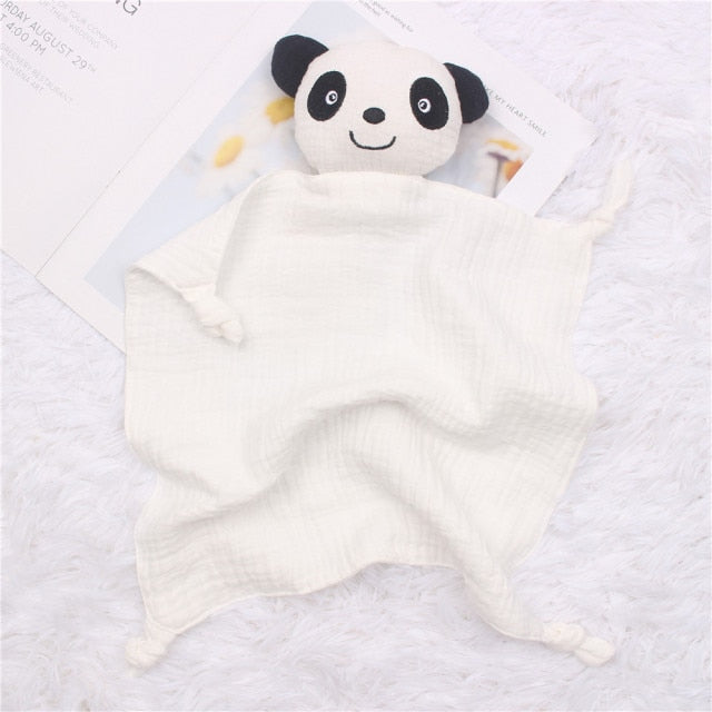 Baby Cotton Muslin Comforter Blanket Soft Newborn Sleeping Dolls Kids Fashion Sleep Toy Soothe Appease Towel Bibs