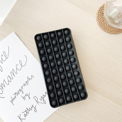 New Arrival Silicone Purse Push Pop Bubbles Simple Dimple Stationary Bag Popper Sensory Poppet Pencil Case Fidget Toys