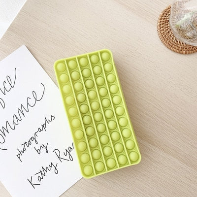 New Arrival Silicone Purse Push Pop Bubbles Simple Dimple Stationary Bag Popper Sensory Poppet Pencil Case Fidget Toys