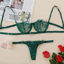 Ellolace Lingerie Women's Underwear Sexy Erotic Underwire Bra Brief Set Women 2 Pieces Short Skin Care Kits Breves Exotic Sets