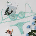 Ellolace Lingerie Women's Underwear Sexy Erotic Underwire Bra Brief Set Women 2 Pieces Short Skin Care Kits Breves Exotic Sets