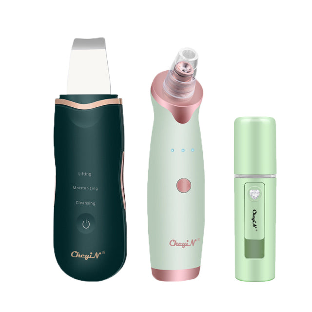 Ultrasonic Skin Scrubber Facial Peeling Pore Cleaner Exfoliator Face Blackhead Remover Spa Nano Sparyer Steamer Dropshipping 48