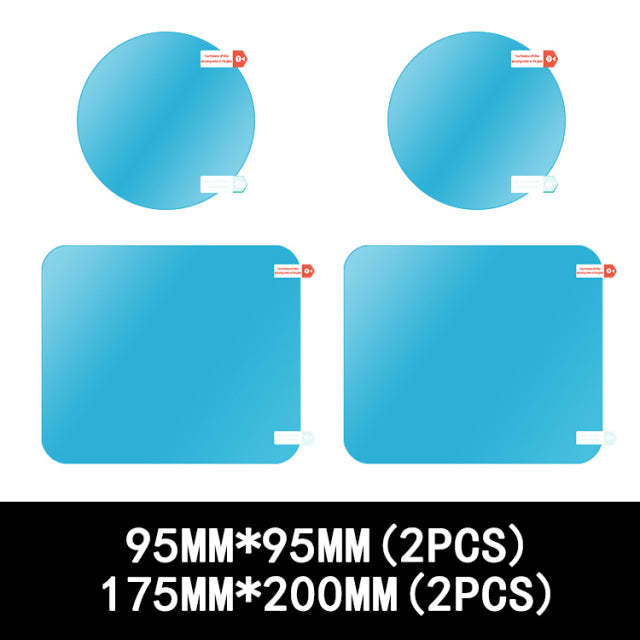 2Pcs/Set Rainproof Car Accessories Car Mirror Window Clear Film Membrane Anti Fog Anti-glare Waterproof Sticker Driving Safety
