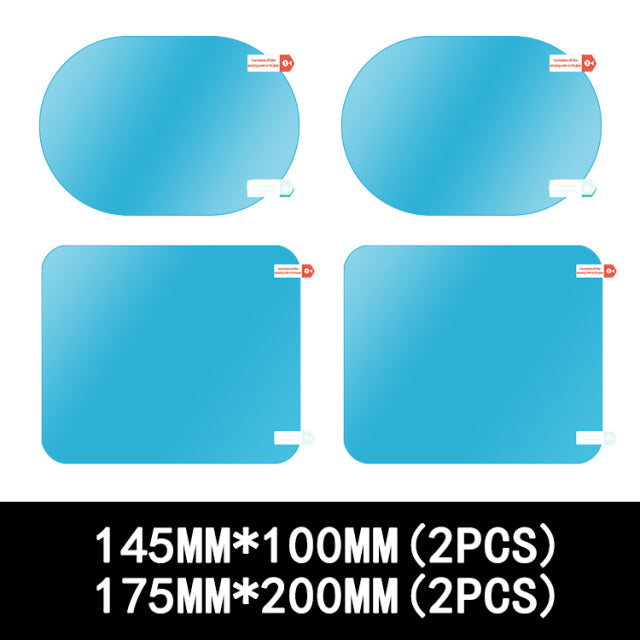 2Pcs/Set Rainproof Car Accessories Car Mirror Window Clear Film Membrane Anti Fog Anti-glare Waterproof Sticker Driving Safety