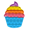 Ice Cream Bubble Toy Rainbow Push Bubble Fidget Toys Sensory Toys Kid Adult Autism Stress Reliever Squeeze Soft Squishy Toy