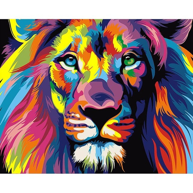 5D DIY Diamond Painting Animals Lion Cat Tiger Cross Stitch Kit Full Drill Square Embroidery Mosaic Art Picture of Rhinestones