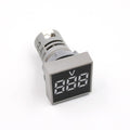 1pc Mini New 22MM AC 20-500V Voltmeter Square Panel LED Digital Voltage Meter Indicator Light Tester Red Blue Yellow Green White