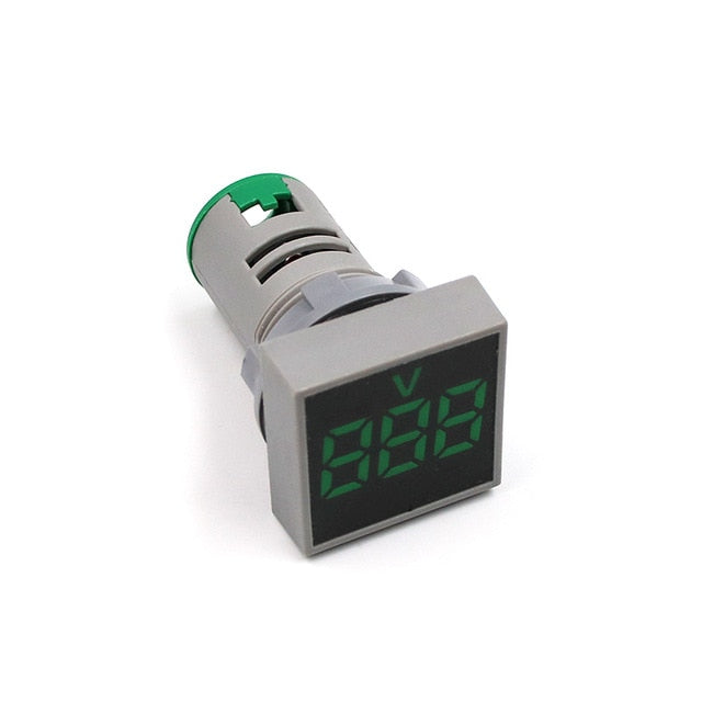 1pc Mini New 22MM AC 20-500V Voltmeter Square Panel LED Digital Voltage Meter Indicator Light Tester Red Blue Yellow Green White