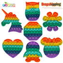 Fidget Reliever Stress Toy Rainbow Push Bubble Anti stress Toys Adults & Children Sensory Toys