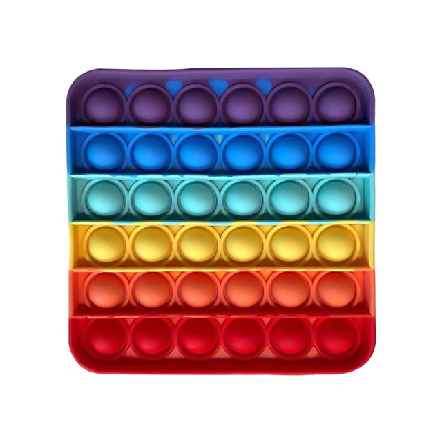 Fidget Reliever Stress Toy Rainbow Push Bubble Anti stress Toys Adults & Children Sensory Toys