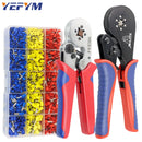 Tubular Terminal Crimping Pliers HSC8 6-4/6-6/16-6（max 0.08-16mm²）wire mini Ferrule crimper tools YEFYM Household electrical kit
