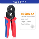 Tubular Terminal Crimping Pliers HSC8 6-4/6-6/16-6（max 0.08-16mm²）wire mini Ferrule crimper tools YEFYM Household electrical kit
