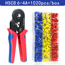 Tubular Terminal Crimping Pliers HSC8 6-4/6-6/16-6（max 0.08-16mm²）wire mini Ferrule crimper tools YEFYM Household electrical kit