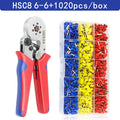 Tubular Terminal Crimping Pliers HSC8 6-4/6-6/16-6（max 0.08-16mm²）wire mini Ferrule crimper tools YEFYM Household electrical kit