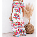Summer Women's Dress 2021 White Floral Dress Off The Shoulder Long Dress Female Streetwear Casual Elegant Party Dresses Ladies