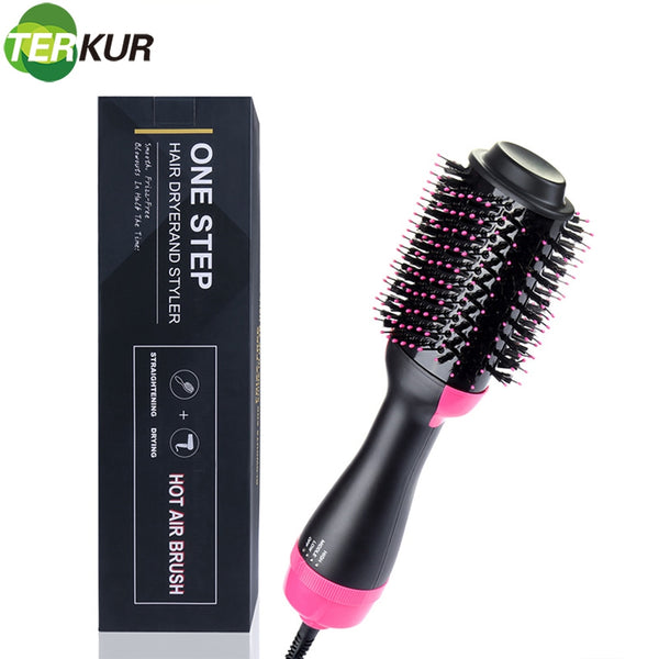 1000W Hot Air Brush Hair Dryer Brush Professional 4 in 1 Curling Iron One Step Electric Blow Dryer Hot Wind Roller Styling Tools