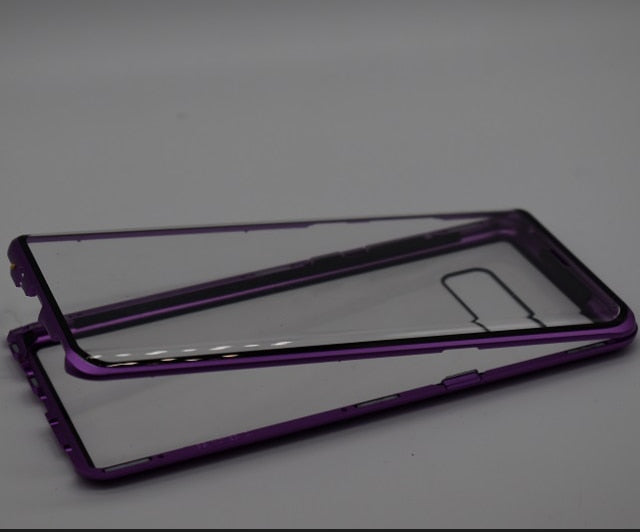 Magnetic Clear For Samsung Galaxy S10 S21 S8 S9 Note 20 Ultra Plus 9 8 A72 A71 A52 s20 Fe 5G Phone Case Glass Cover Fundas Coque