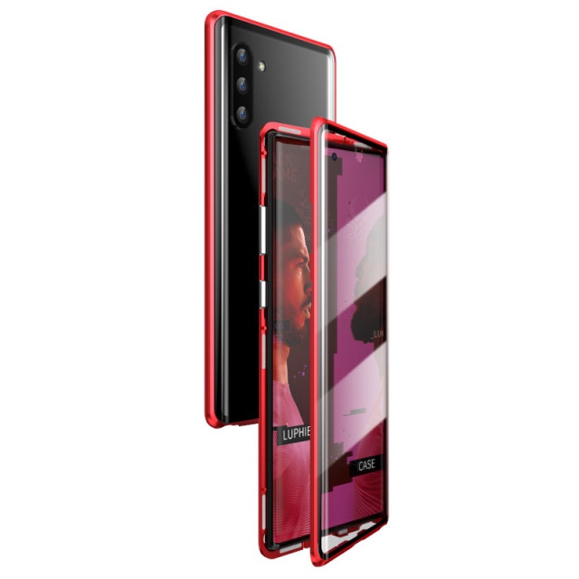 Magnetic Clear For Samsung Galaxy S10 S21 S8 S9 Note 20 Ultra Plus 9 8 A72 A71 A52 s20 Fe 5G Phone Case Glass Cover Fundas Coque