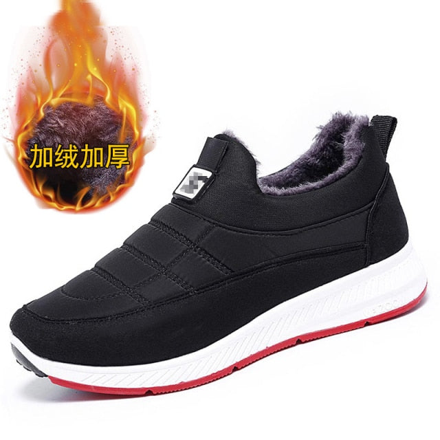 Snow Boots Women Shoes Warm Plush Fur Ankle Boots Winter Female Slip On Flat Casual Shoes Waterproof Women Sneakers