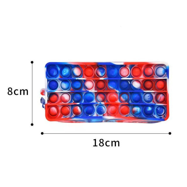 New Pop It Push Bubble Fidget Toys Pencil Case Children Stress Relief Squeeze Toy Antistress Popit Soft Squishy Kids Toys Gifts
