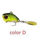 New Arrival 1PCS 9g/13g/16g/22g Metal VIB Fishing Lure Spinner Sinking Rotating Spoon Pin Crankbait Sequins Baits Fishing Tackle