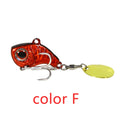 New Arrival 1PCS 9g/13g/16g/22g Metal VIB Fishing Lure Spinner Sinking Rotating Spoon Pin Crankbait Sequins Baits Fishing Tackle