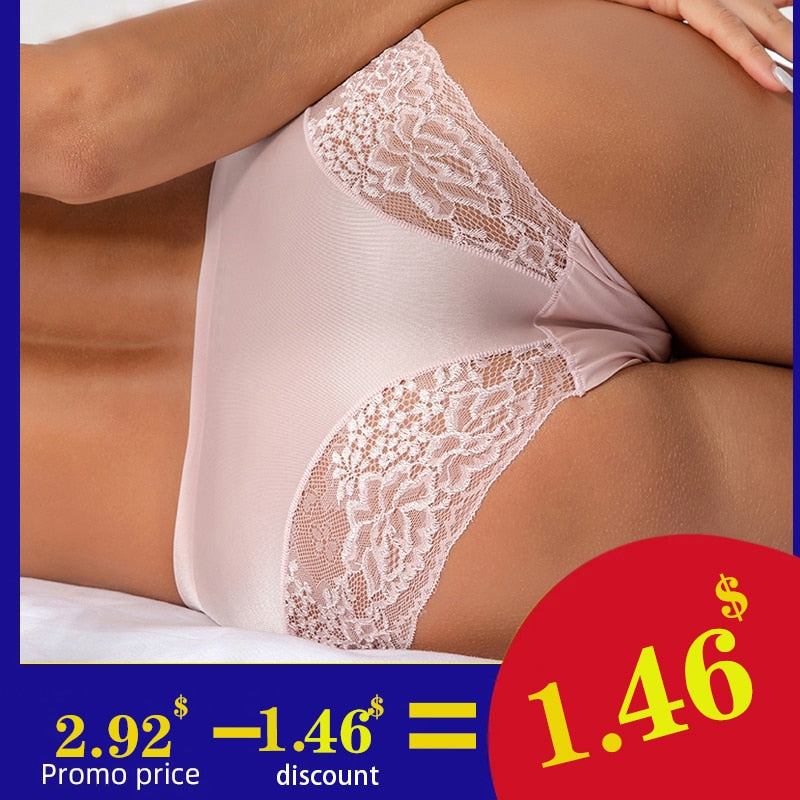 XPAY Sexy Women Lace side Underwear Seamless Breathable Hollow Briefs  Woman Nylon Low Rise Lingerie Sexy Underwear 2020