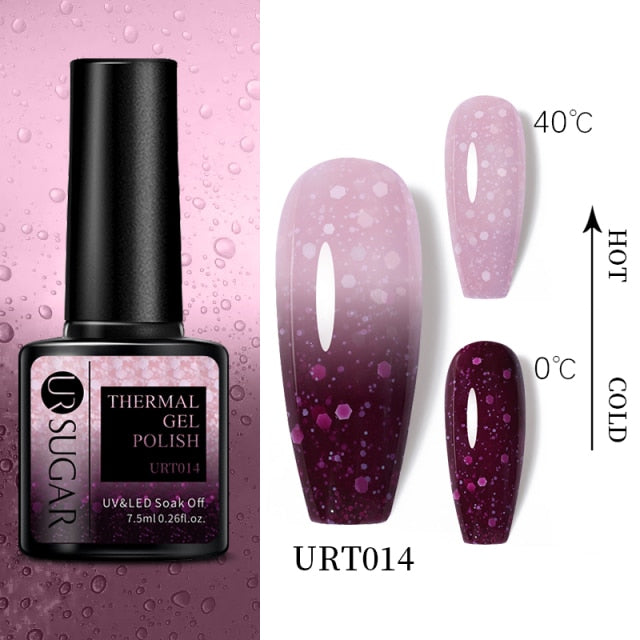 UR SUGAR Thermal Nail Polish Shiny Sequins Effect Color Change Gel Varnishes All For Manicure Nails Art UV Semi Permanent Gellak