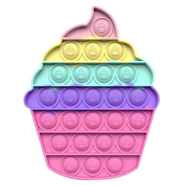 Ice Cream Fidget Toy Push Bubble Toys Rainbow Adult Kids brinquedos Autism Needs Antistress Toys for Children Christmas Gifts
