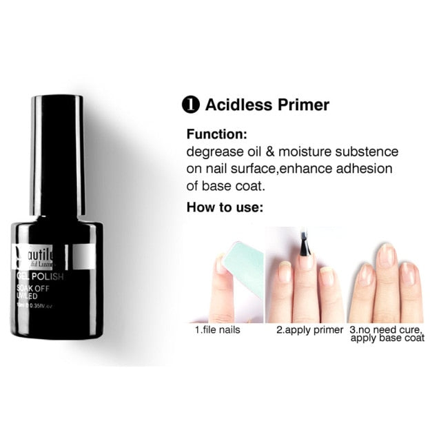 Beautilux 1pc Gel Nail Polish Color Soak Off UV LED Nails Gel Varnish Lacquer Long Lasting Easy Apply Gels Nail Art Supply 10ml