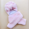 Baby Cotton Hat  Autumn Winter Children's Scarf Hat Sets  Bowknot Ear Baby Girl Boy Warm Beanies