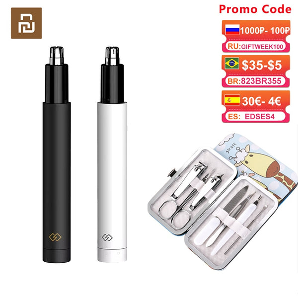 Xiaomi Youpin HN1 Electric Nose hair Trimmers for men Portable Nose and ear trimmer Hair Shaver Clipper Safety Removal Cleaner
