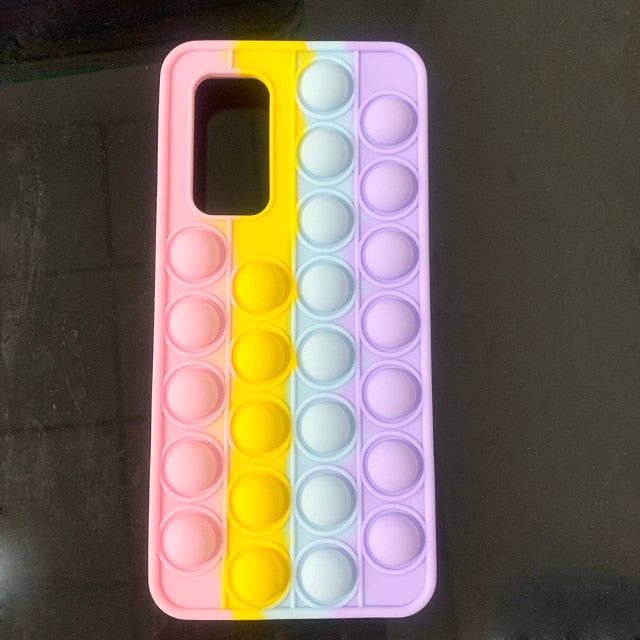 Redmi Note 9 Pro 9S 7 8 Pro Push Pop Bubble Fidget Toy Case Soft Cover for Redmi 9 9T 9C 9A Mi Poco X3 M3 Sensory Stress Reliver