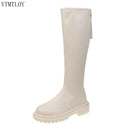 2022 Winter Long Brand Women's Boots Knee High Luxury Chelsea Chunky Platform Shoes Ytmtloy Zipper Round Toe Botines De Mujer