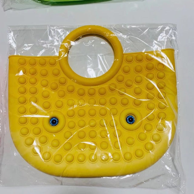 New Arrival Silicone Purse Push Pop Bubbles Simple Dimple Stationary Bag Popper Sensory Poppet Pencil Case Fidget Toys
