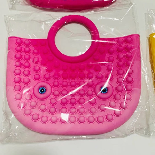 New Arrival Silicone Purse Push Pop Bubbles Simple Dimple Stationary Bag Popper Sensory Poppet Pencil Case Fidget Toys