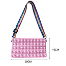 Cute Bag Fidget Toys Reliver Stress Toy Rainbow Push Bubble Simple Dimmer Antistress Toy Children Sensory Game Toy Backpack