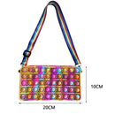 Cute Bag Fidget Toys Reliver Stress Toy Rainbow Push Bubble Simple Dimmer Antistress Toy Children Sensory Game Toy Backpack